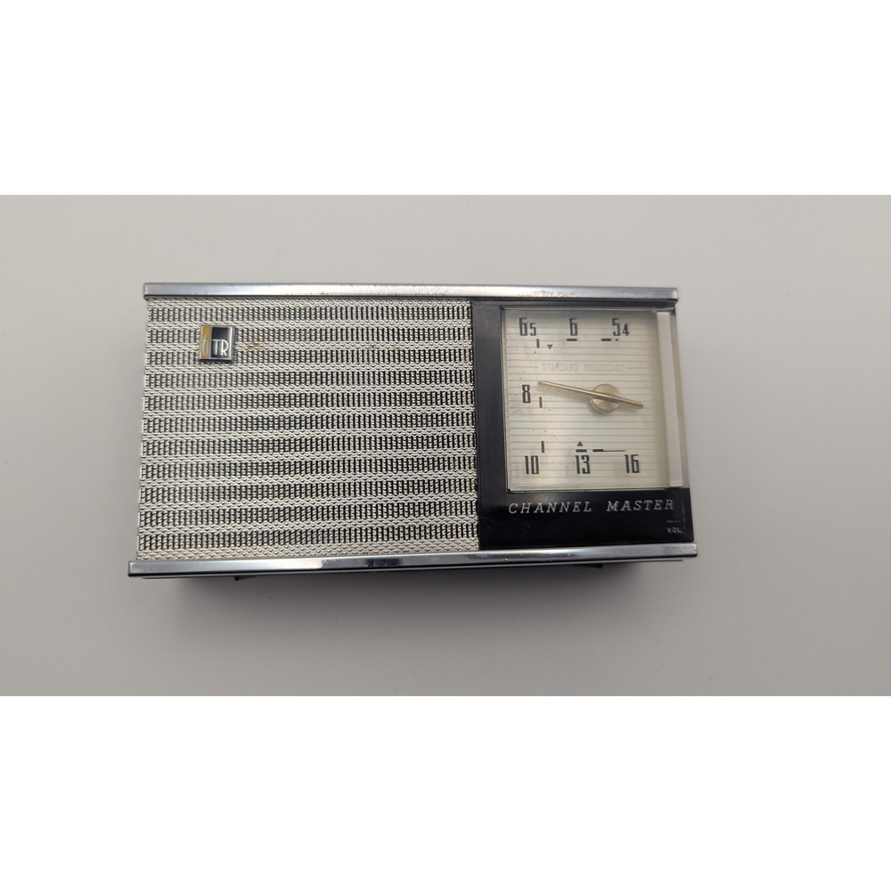 Vtg Channel Master 6506 6 Transistor Radio AM Japan Black Silver MCM Turns On